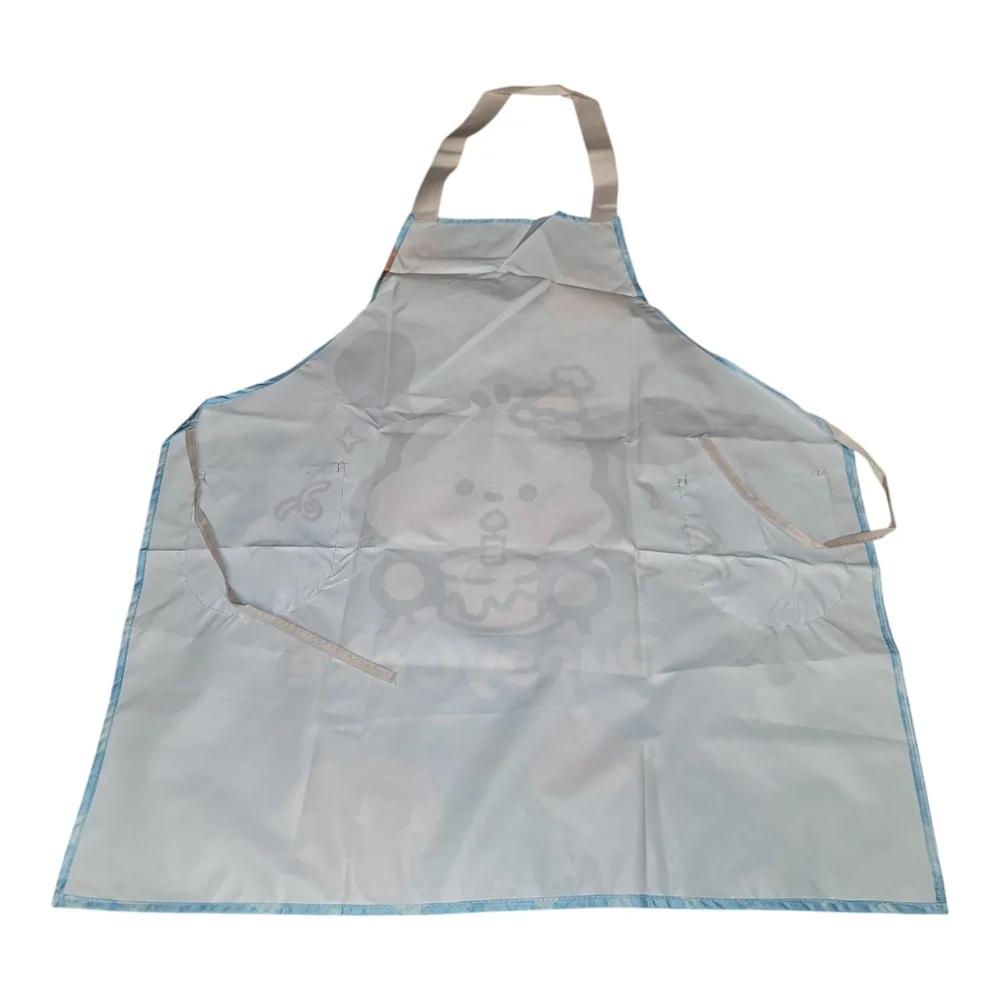 PuppyCake Blue Tie Apron With Two Front Pockets